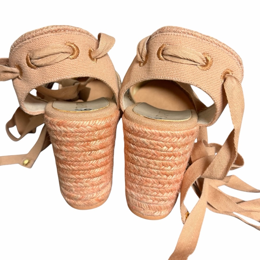 Stuart Weitzman Marguerita Canvas Wedge‎ Sandal - Picture 7 of 11